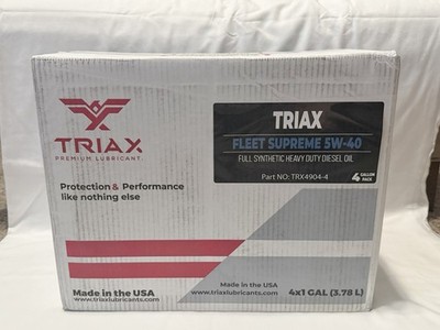 TRIAX Fleet Supreme 5W-40 Full Syn CK-4 Heavy Duty Diesel Engine Oil 4-Pack