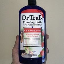 Dr Teal's Foaming Bath with Pure Epsom Salt with Ashwagandha, 34 fl oz