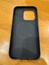 apple iphone 15 pro leather case midnight blue black magsafe