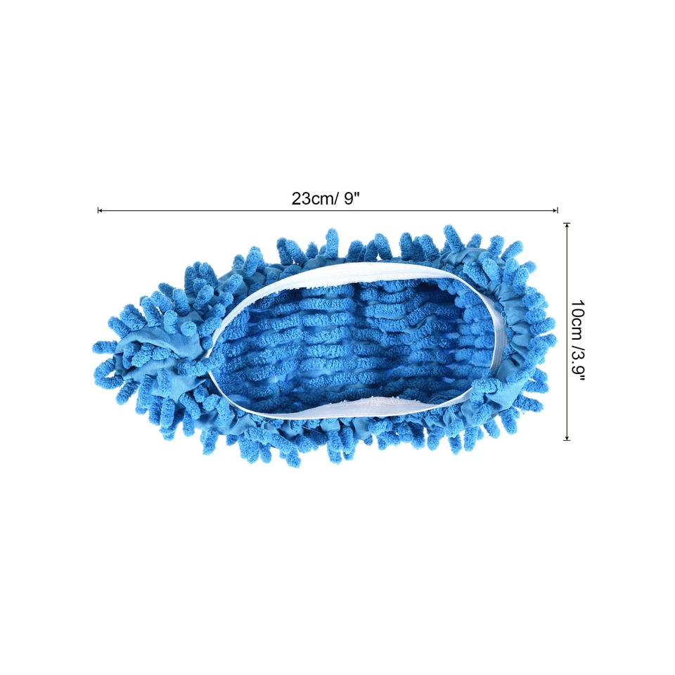 60Pcs Mop Slippers Washable Cleaning Shoes Cover Duster Chenille 6 Colors Foto 2 de 4