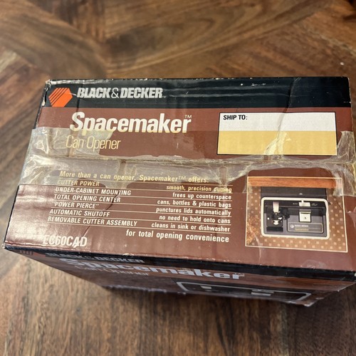 Vintage Black & Decker Spacemaker Can Opener EC60CAD NEW Old Stock Original - Picture 2 of 6