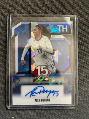 2025 Leaf 15th Anniversary NSCC ALEX MORGAN Blue Crystals  #1/1 Auto  USWNT