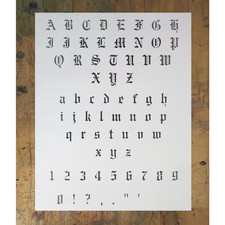 0.5 In. Old English Font Stencil