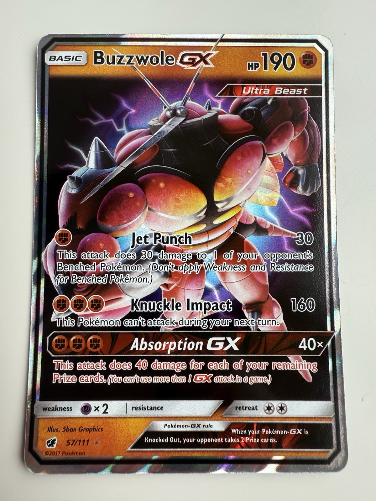 Buzzwole GX Ultra Rare SM - Crimson Invasion 57/111