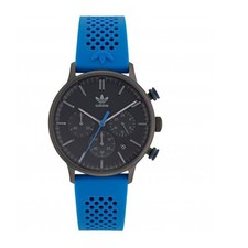 Adidas Originals Style Code One Chrono Blue Silicone Strap Men's Watch AOSY22015