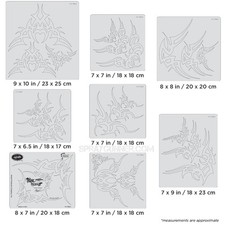 Artool Airbrush Template Stencil Tribal Master II Cornered Set of 8 Vandemon New