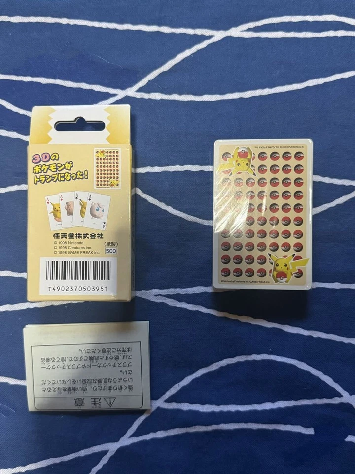 [Sealed] Pokemon Playing Cards Poker Deck Pikachu Yellow 3D 1998 Nintendo - Image 2 of 4