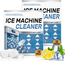 Ice Machine Cleaner Maker Descaler - 24 Clean Tablets for Ice Makers - Bulk 1 Ye