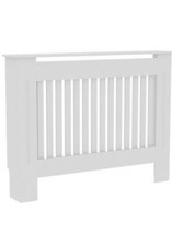 New Vida Arlington Medium Radiator Cover White Two Tone Effect MDF Radiator Cove