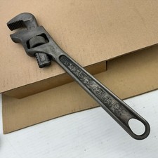 Vintage 14โ Offset USHCO Lawson Heavy Duty Pipe Wrench Made In USA Good Shape