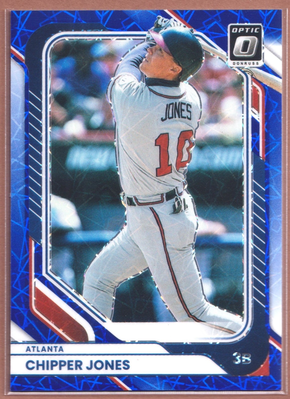 Chipper Jones #85 2026 Panini Donruss Optic-Blue Velocity Prizm