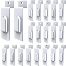 20 Pack Slatwall Utility Notch Hook Commercial Picture Metal Display Hanger