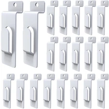 20 Pack Slatwall Utility Notch Hook Commercial Picture Metal Display Hanger