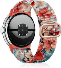 1 Pack Nylon Strap Compatible with Google Pixel Watch 2/1/3 41mm and 45mm Men Wo