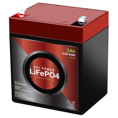 12V 5Ah Lithium LiFePO4 Deep Cycle Rechargeable Battery | 2000-5000 Life Cycl...