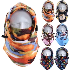 Winter Fleece Balaclava for Men Women Full Face Mask Windproof Thermal Hood Cap
