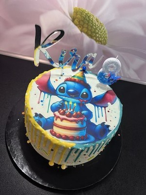 Lilo and Stitch Essbar Party Tortenaufleger Torte Freunde Zuckermasse + TEXT