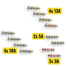 Fuses Domestic Household Plug Ceramic 1A 2A 3A 5A 7A 10A 13A Various Pack Sizes