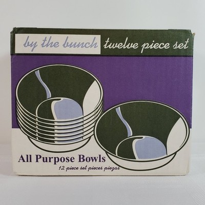 Vintage Luminarc By the Bunch 12-Piece Set 6'' All Purpose Bowls Clear Glass