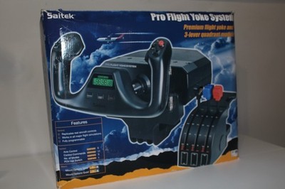 Vintage Saitek Yoke System 3-Lever Quadrant Module Open Box New Never used.