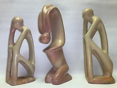 African Soapstone Figurative Carved Sculpture Kenya 4"