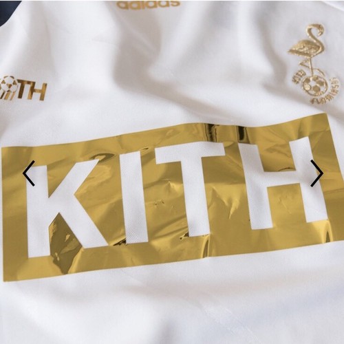 Kith X Adidas Soccer Match Jersey White Size Medium In Hand Ready To Ship - Picture 5 of 6