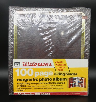 Walgreens 100 Page 3-Ring Binder Magnetic Photo Album | eBay