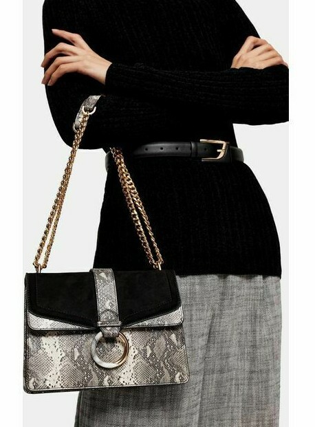 Topshop SOAR Snake Ring Women's Cross Body Bag Purse Gray and