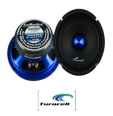 2x Audiopipe APMB-628PM 6'' Slim Mid Full Range Loud Speakers Bullet 4 Ohm 400W