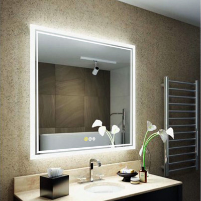 Wandspiegel mit Beleuchtung Badspiegel LED 3 Touch Wandschalter 40 50 60 70 80 