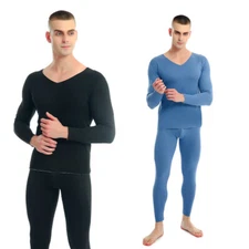 Thermal Underwear for Men Soft Long Johns Warm Winter Base Layer Top Bottom