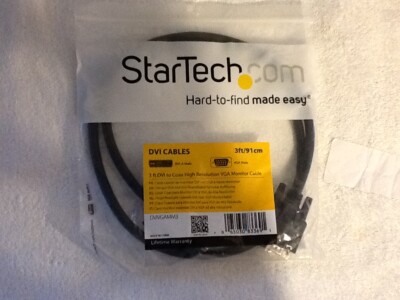 StarTech.com 3ft DVI-auf-VGA-Display-Monitorkabel DVI-auf-VGA-Anschluss. Ref: CD_15