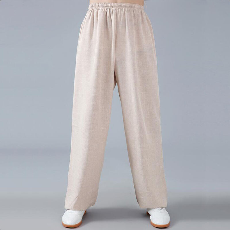 Linen Martial Arts Taichi Trousers Pants Loose Kung Fu Wingchun Wushu