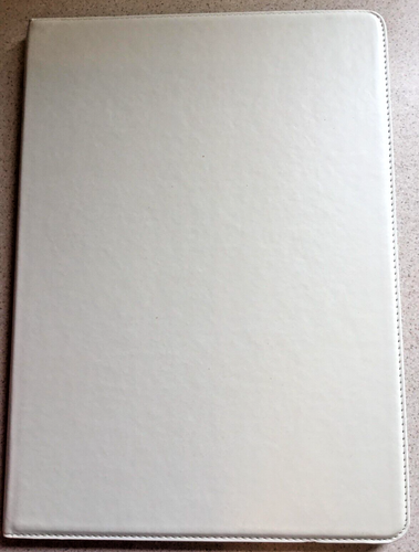 APPLE IPAD PRO 12.9" 1st GENERATION 2015 WHITE LEATHER COVER CASE PLUS PROTECTOR - Picture 3 of 6
