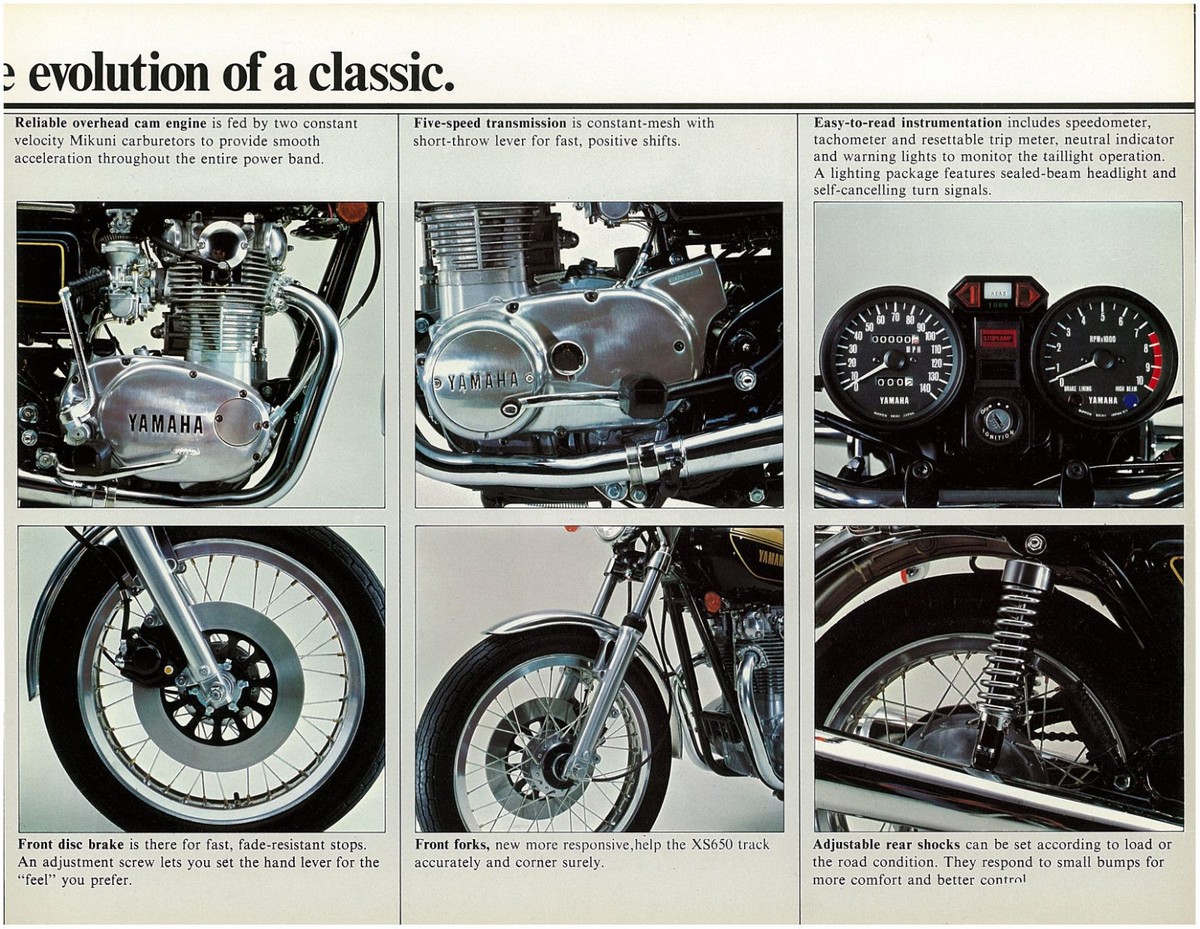YAMAHA Brochure XS650 D 1977 Sales Catalog Catalogue REPRO XS650D