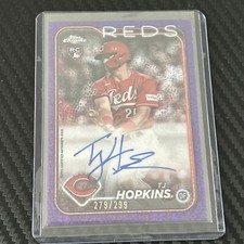 2024 Topps Chrome Purple speckle TJ Hopkins Auto /299