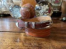 Chacon James Reid style Sterling Silver Belt Buckle Set Western     31-33   