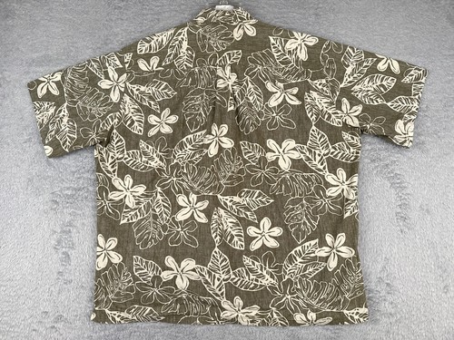 Cooke Street Shirt Mens 2XL XXL Green Floral 100% Cotton Short Sleeve Inside Out - Picture 13 of 15