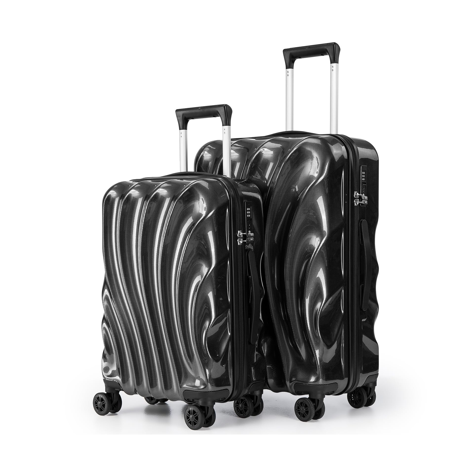 Luggage Sets 2 Piece Suitcases with Wheels, Suitcase Set, ABS Hardshell Lugga...