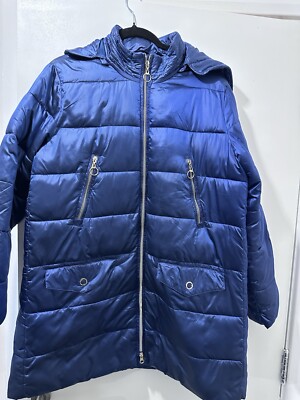 Conbipel Puffer Jacket with removable Hoody Size XL - Royal Blue - Used