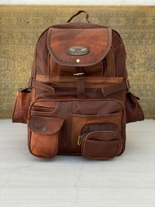 extra large leather backpack