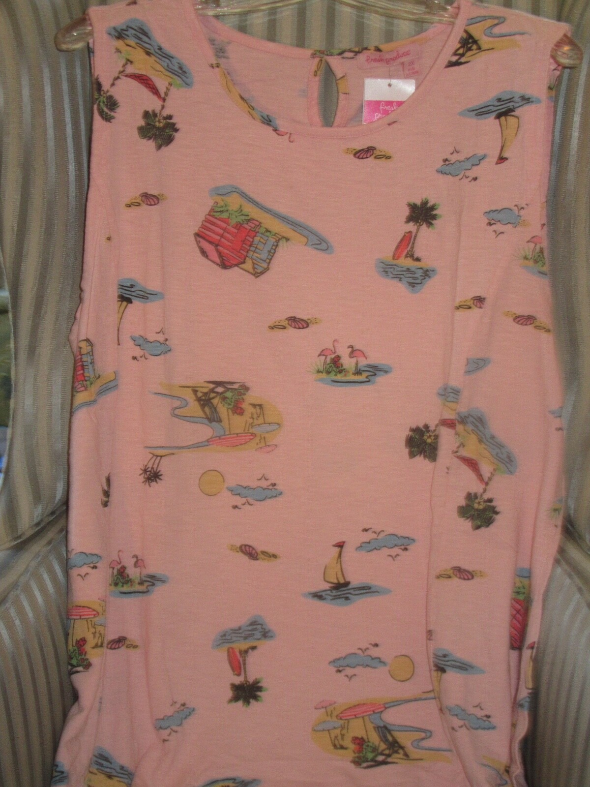 T CHLOE CHLOE DESIGN ""BEACHY KEEN"" NUOVA CON ETICHETTE... STILE LUSINGHIERO. BLUSH (1X)