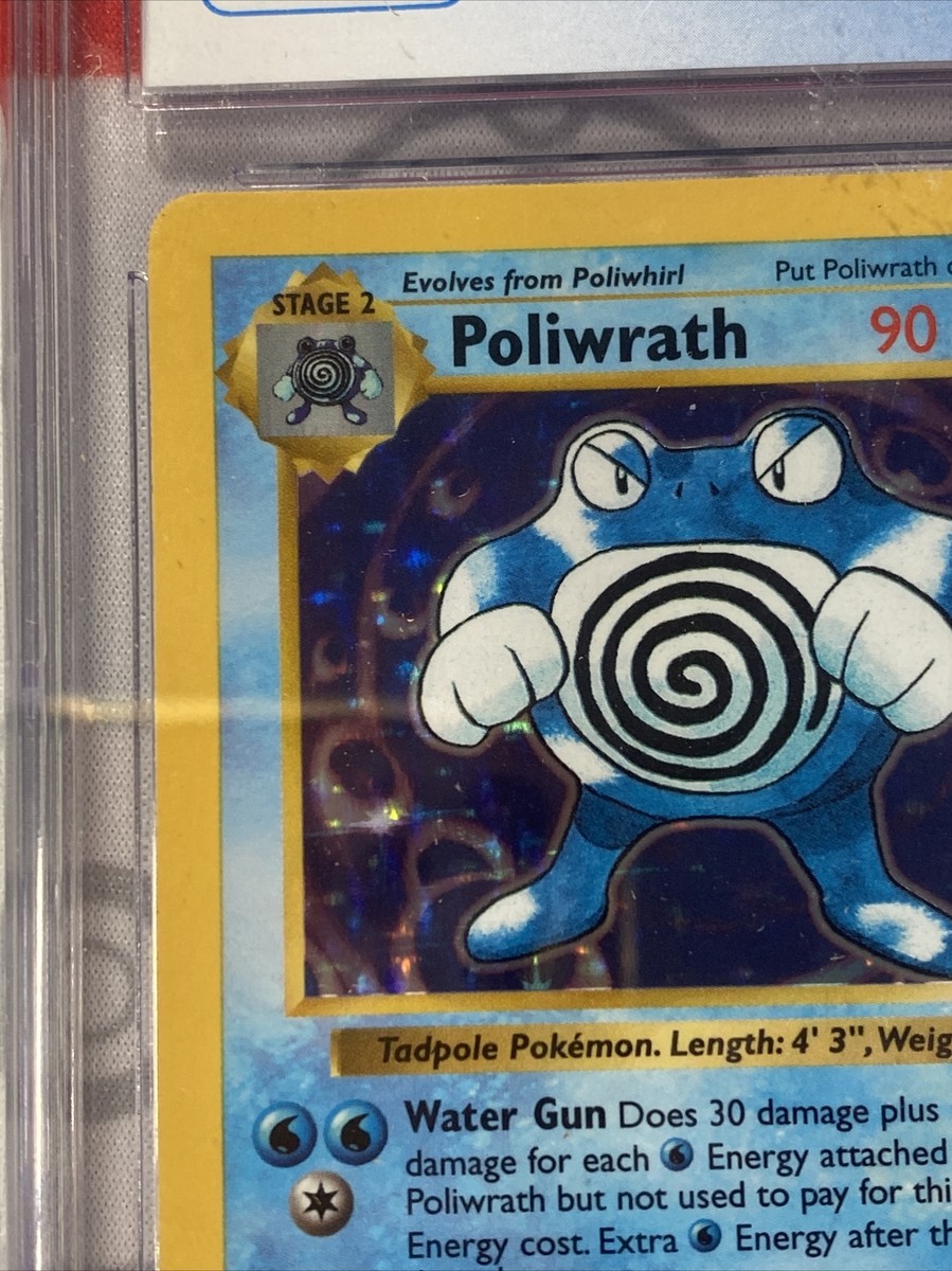 CGC 8 1999 Pokemon Base Set Shadowless #13 Poliwrath - Holo MINT