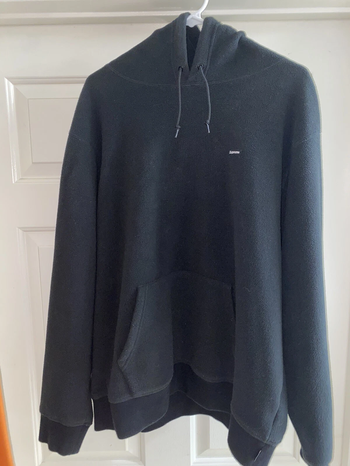 suprême petite boîte logo sweat à capuche polaire polartec noir XL SS21