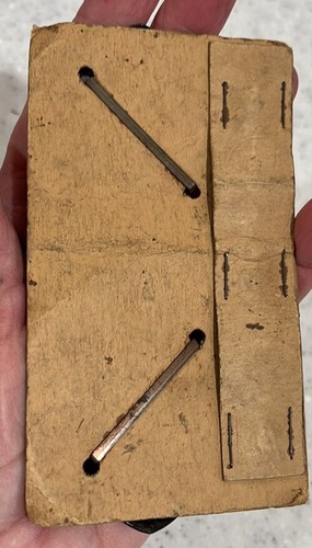 Vintage NOS Metall Schmetterling Schrank Scharniere auf Original Karte ~ LESEN - Bild 6 von 6