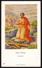 santino antico de San Felipe Apostol image pieuse holy card estampa