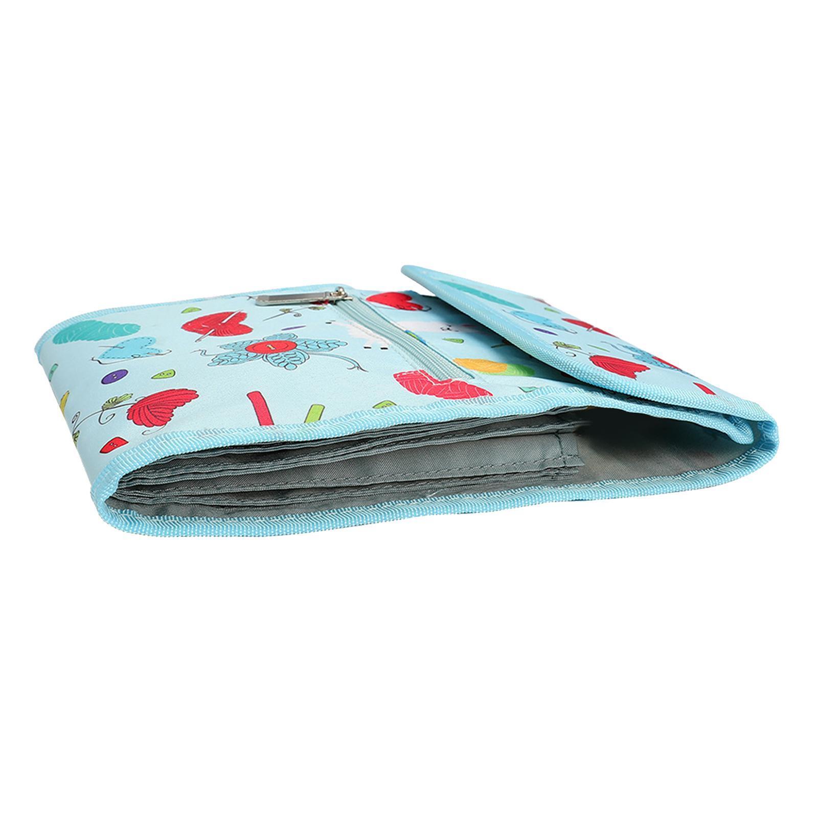 Portable Crochet Hook Case Bag Multiple Internal Pockets for Knitting