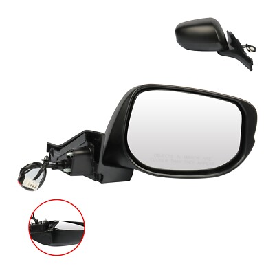 Passenger side Power Mirror  Fits 2010-2014 Honda Insight Manual Fold Black
