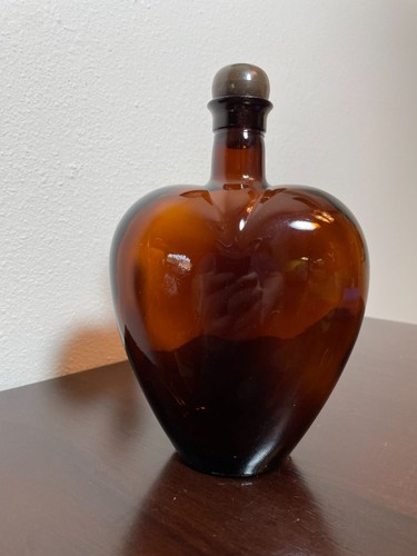 Vintage Paul Masson 8,5" Herz Schnapsflasche mit Stopfen - Bild 2 von 6