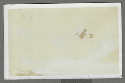 Vintage RP Postkarte Doppelflugzeug fliegt über Hendon. pmk Willesden S.O.N.W 1910